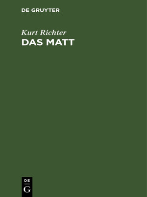 cover image of Das Matt